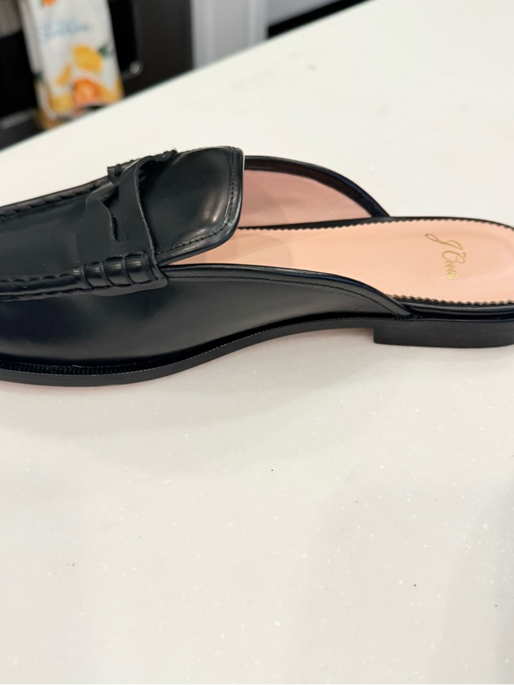 J. Crew Black Leather Backless Loafers - Picture 11 of 13